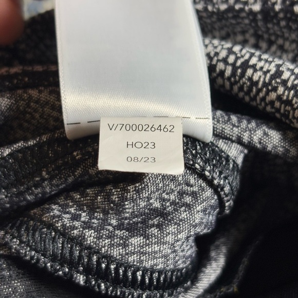 Athleta Delancey Textured Moto Tights, size Small Black & White Speckled - Picture 5 of 11